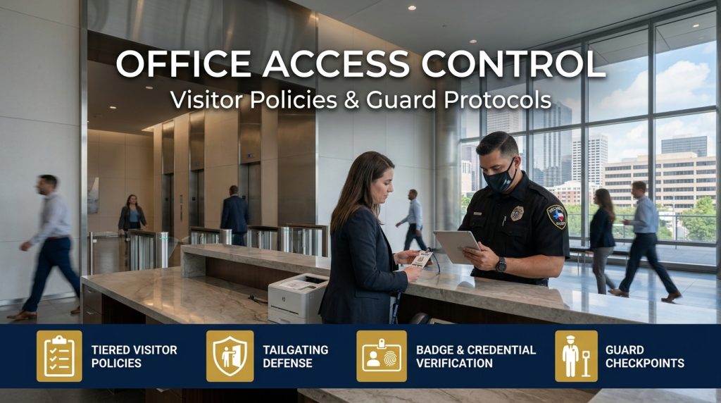 When is a fire watch legally required in Texas showing a certified security guard monitoring hot work welding operations at an industrial facility.