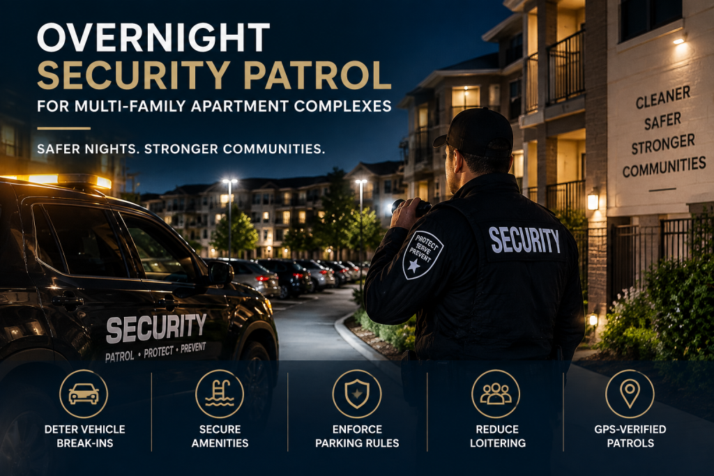 Overnight Security Patrol for Multi-Family Apartment Complexes in Houston Texas